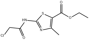 2-(2-氯-乙酰基氨基)-4-甲基-噻唑-5-羧酸乙酯 结构式