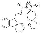8-(9H-FLUOREN-9-YLMETHOXYCARBONYLAMINO)-1,4-DIOXA-SPIRO[4.5]DECANE-8-CARBOXYLIC ACID 结构式