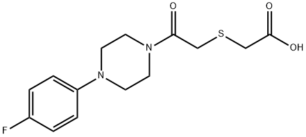 2-((2-(4-(4-氟苯基)哌嗪-1-基)-2-氧乙基)硫代)乙酸 结构式