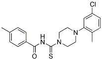 N-((4-(5-CHLORO-2-METHYLPHENYL)PIPERAZINYL)THIOXOMETHYL)(4-METHYLPHENYL)FORMAMIDE 结构式