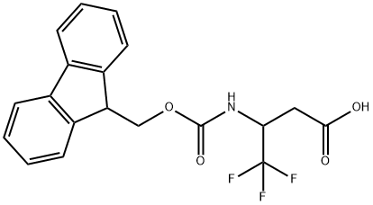 3-((((9H-芴-9-基)甲氧基)羰基)氨基)-4,4,4-三氟丁酸 结构式