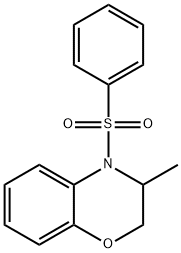 3-METHYL-4-(PHENYLSULFONYL)-3,4-DIHYDRO-2H-1,4-BENZOXAZINE 结构式