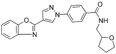 4-[4-(BENZOXAZOL-2-YL)-1H-PYRAZOL-1-YL]-N-TETRAHYDROFURFURYLBENZAMIDE 结构式