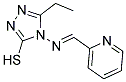 5-Ethyl-4-[(pyridin-2-ylmethylene)-amino]-4H-[1,2,4]triazole-3-thiol 结构式