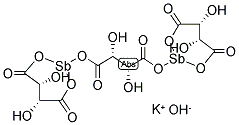 ANTIMONY(III) POTASSIUM OXIDE (+) TARTRATE 0.5 HYDRATE 结构式