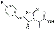 2-[5-(4-FLUORO-BENZYLIDENE)-4-OXO-2-THIOXO-THIAZOLIDIN-3-YL]-PROPIONIC ACID 结构式