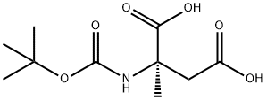 BOC-ALPHA-METHYL-D-ASPARTIC ACID 结构式