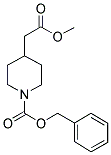 4-METHOXYCARBONYLMETHYL-PIPERIDINE-1-CARBOXYLIC ACID BENZYL ESTER 结构式