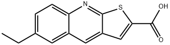 6-ETHYL-THIENO[2,3-B]QUINOLINE-2-CARBOXYLIC ACID 结构式