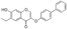 3-(BIPHENYL-4-YLOXY)-6-ETHYL-7-HYDROXY-CHROMEN-4-ONE 结构式