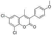 6,8-DICHLORO-3(4'-METHOXYPHENYL)-4-METHYLCOUMARIN 结构式