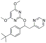 2-[1-(4-TERT-BUTYLPHENYL)-2-(PYRIMIDIN-4-YL)ETHOXY]-4,6-DIMETHOXYPYRIMIDINE 结构式