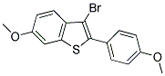 3-BROMO-6-METHOXY-2-(4-METHOXYPHENYL)-1-BENZOTHIOPHENE 结构式