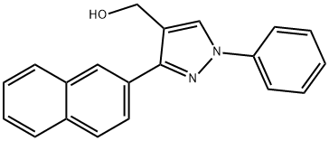 [3-(2-NAPHTHYL)-1-PHENYL-1H-PYRAZOL-4-YL]METHANOL 结构式