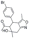 1-[4-(4-Bromophenyl)-6-hydroxy-3,6-dimethyl-4,5,6,7-tetrahydro-2,1-benzisoxazol-5-yl]ethanone 结构式