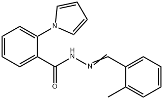 N'-[(Z)-(2-METHYLPHENYL)METHYLIDENE]-2-(1H-PYRROL-1-YL)BENZENECARBOHYDRAZIDE 结构式