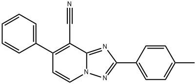 2-(4-METHYLPHENYL)-7-PHENYL[1,2,4]TRIAZOLO[1,5-A]PYRIDINE-8-CARBONITRILE 结构式