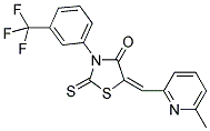(5E)-5-[(6-METHYLPYRIDIN-2-YL)METHYLENE]-2-THIOXO-3-[3-(TRIFLUOROMETHYL)PHENYL]-1,3-THIAZOLIDIN-4-ONE 结构式