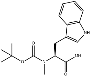 N-[(1,1-二甲基乙氧基)羰基]-N-甲基-L-色氨酸 结构式