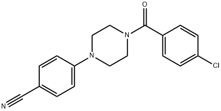 4-[4-(4-CHLOROBENZOYL)PIPERAZINO]BENZENECARBONITRILE 结构式