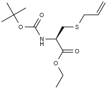 Ethyl 3-(allylsulfanyl)-2-[(tert-butoxycarbonyl)amino]propanoate 结构式