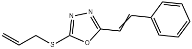 2-(ALLYLSULFANYL)-5-[(E)-2-PHENYLETHENYL]-1,3,4-OXADIAZOLE 结构式