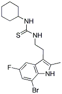 N-[2-(7-BROMO-5-FLUORO-2-METHYL-1H-INDOL-3-YL)ETHYL]-N'-CYCLOHEXYLTHIOUREA 结构式