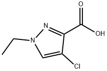 4-氯-1-乙基-1H-吡唑-3-羧酸 结构式