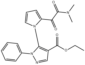 ETHYL 5-(2-[2-(DIMETHYLAMINO)-2-OXOACETYL]-1H-PYRROL-1-YL)-1-PHENYL-1H-PYRAZOLE-4-CARBOXYLATE 结构式