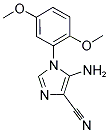 5-AMINO-1-(2,5-DIMETHOXYPHENYL)-1H-IMIDAZOLE-4-CARBONITRILE 结构式