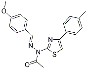 N'-[(1E)-(4-METHOXYPHENYL)METHYLENE]-N-[4-(4-METHYLPHENYL)-1,3-THIAZOL-2-YL]ACETOHYDRAZIDE 结构式