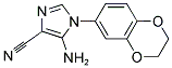 5-AMINO-1-(2,3-DIHYDRO-1,4-BENZODIOXIN-6-YL)-1H-IMIDAZOLE-4-CARBONITRILE 结构式