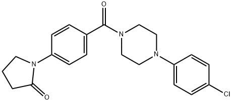 1-(4-([4-(4-CHLOROPHENYL)PIPERAZINO]CARBONYL)PHENYL)-2-PYRROLIDINONE 结构式