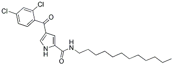 4-(2,4-DICHLOROBENZOYL)-N-DODECYL-1H-PYRROLE-2-CARBOXAMIDE 结构式