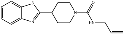 N-烯丙基-4-(苯并[D]噻唑-2-基)哌啶-1-甲酰胺 结构式