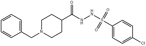 N'-[(1-BENZYL-4-PIPERIDINYL)CARBONYL]-4-CHLOROBENZENESULFONOHYDRAZIDE 结构式