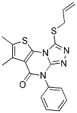 8-(ALLYLTHIO)-2,3-DIMETHYL-5-PHENYLTHIENO[3,2-E][1,2,4]TRIAZOLO[4,3-A]PYRIMIDIN-4(5H)-ONE 结构式