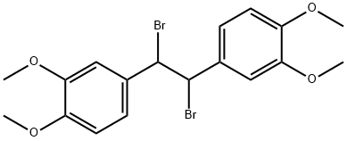 1,2-二溴-1,2-双(3,4-二甲氧基苯基)乙烷 结构式