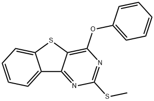 2-(METHYLSULFANYL)-4-PHENOXY[1]BENZOTHIENO[3,2-D]PYRIMIDINE 结构式