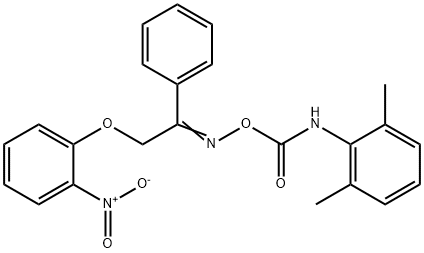 1,3-DIMETHYL-2-([(([(Z)-2-(2-NITROPHENOXY)-1-PHENYLETHYLIDENE]AMINO)OXY)CARBONYL]AMINO)BENZENE 结构式