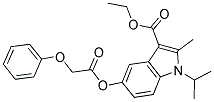 ETHYL 1-ISOPROPYL-2-METHYL-5-(2-PHENOXYACETOXY)-1H-INDOLE-3-CARBOXYLATE 结构式