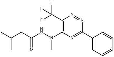 N',3-DIMETHYL-N'-[3-PHENYL-6-(TRIFLUOROMETHYL)-1,2,4-TRIAZIN-5-YL]BUTANOHYDRAZIDE 结构式