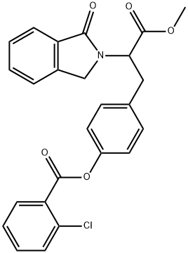 4-[3-METHOXY-3-OXO-2-(1-OXO-1,3-DIHYDRO-2H-ISOINDOL-2-YL)PROPYL]PHENYL 2-CHLOROBENZENECARBOXYLATE 结构式