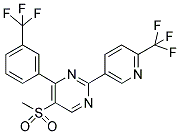 5-(METHYLSULPHONYL)-4-[3-(TRIFLUOROMETHYL)PHENYL]-2-[6-(TRIFLUOROMETHYL)PYRIDIN-3-YL]PYRIMIDINE 结构式