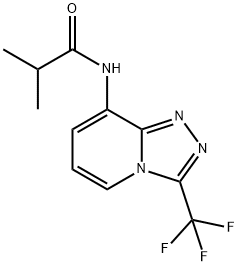 2-METHYL-N-[3-(TRIFLUOROMETHYL)[1,2,4]TRIAZOLO[4,3-A]PYRIDIN-8-YL]PROPANAMIDE 结构式