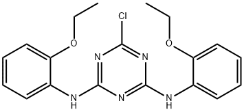 [4-氯-6-[(2-乙氧苯基)氨基]-S-三嗪-2-基]-(2-乙氧苯基)胺 结构式