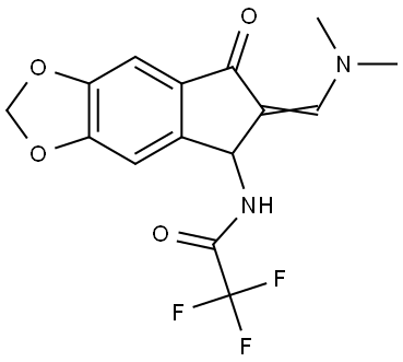 N-(6-[(Z)-(Dimethylamino)methylidene]-7-oxo-5,7-dihydro-6H-indeno[5,6-d][1,3]dioxol-5-yl)-2,2,2-trifluoroacetamide 结构式