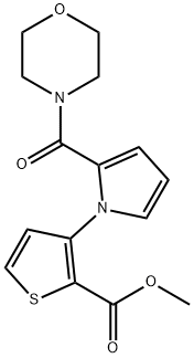 METHYL 3-[2-(MORPHOLINOCARBONYL)-1H-PYRROL-1-YL]-2-THIOPHENECARBOXYLATE 结构式