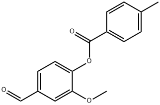 (4-甲烷酰-2-甲氧基-苯基)4-甲基苯甲酸酯 结构式