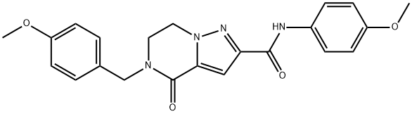 5-(4-METHOXYBENZYL)-N-(4-METHOXYPHENYL)-4-OXO-4,5,6,7-TETRAHYDROPYRAZOLO[1,5-A]PYRAZINE-2-CARBOXAMIDE 结构式
